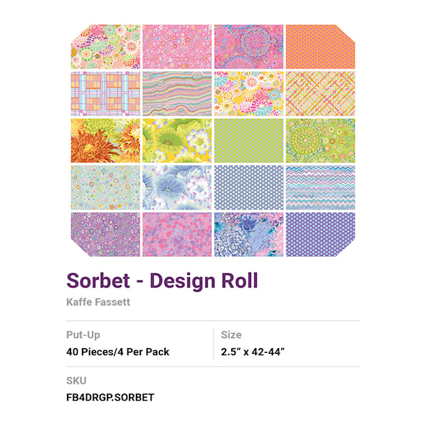 Kaffe Fassett Sorbet Jelly Roll NEW!!!