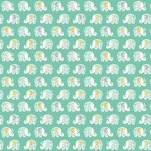 Baby Safari Turquoise Elephants. Product thumbnail image