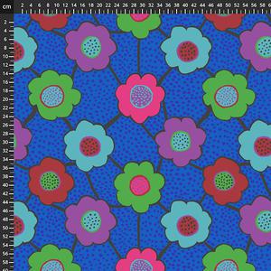 Kaffe Blue Funky Flowers. Product thumbnail image